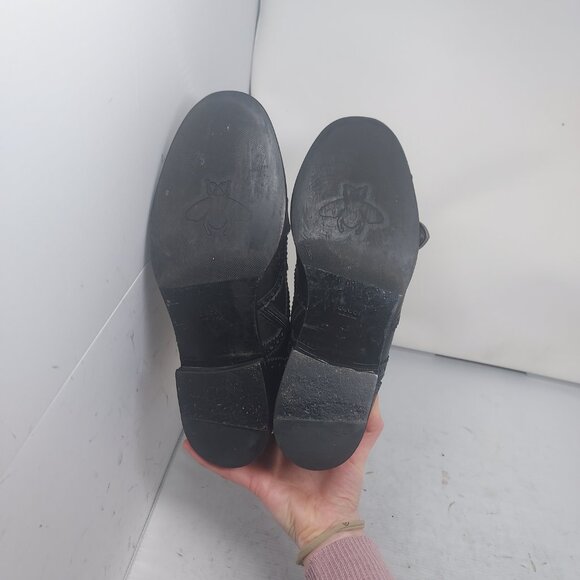 Gucci Queercore Black Bee Lace Up Buckle Strap Boot - Picture 2 of 11